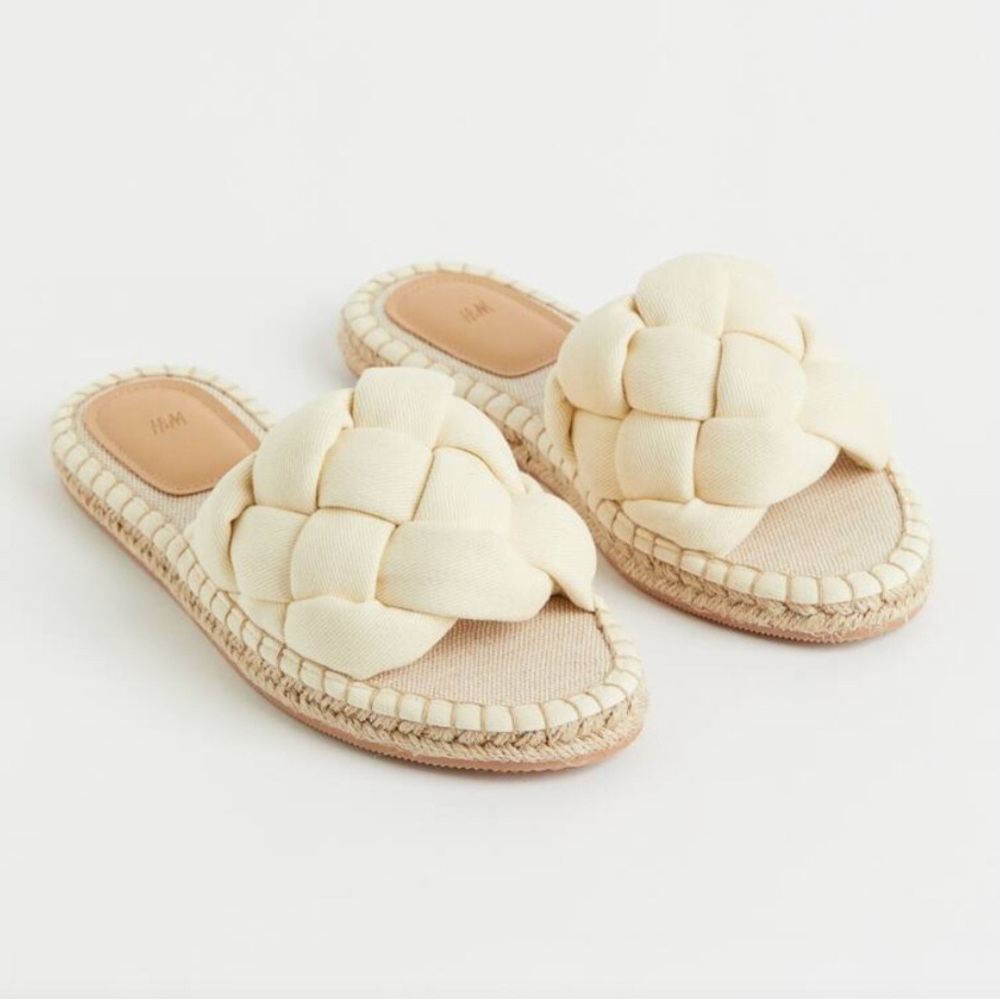H&M Espadrille-Style Braided slides shoe - Picture 1 of 8